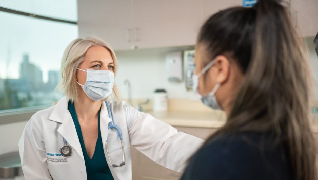 Dr. Annie Hoopes with a patient