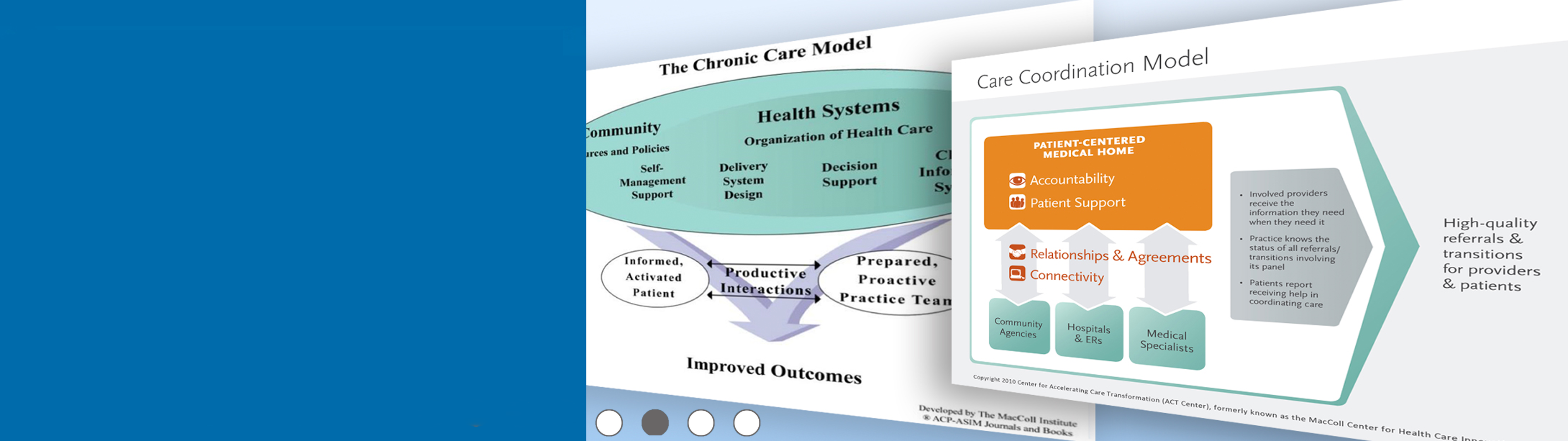 Find the Chronic Care Model, Care Coordination Model, and other tools in our Resource Library.