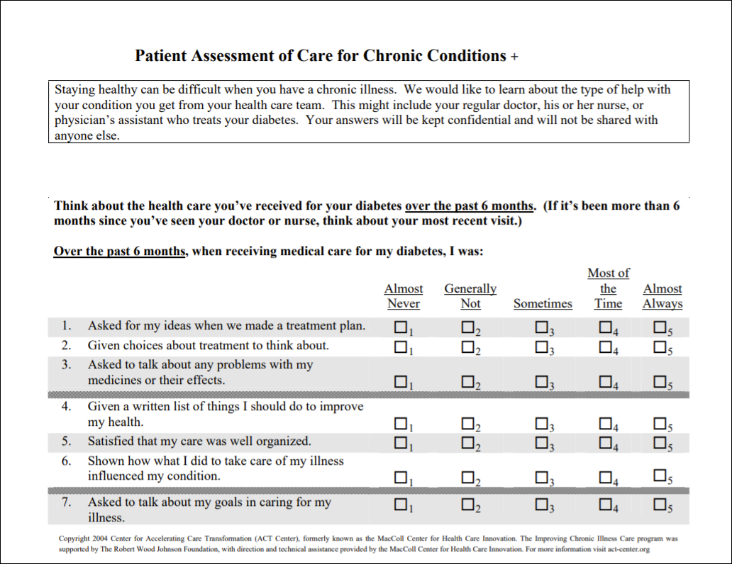 Validity and reliability of the patient assessment on chronic illness care  (PACIC) questionnaire: the Malay version, BMC Primary Care